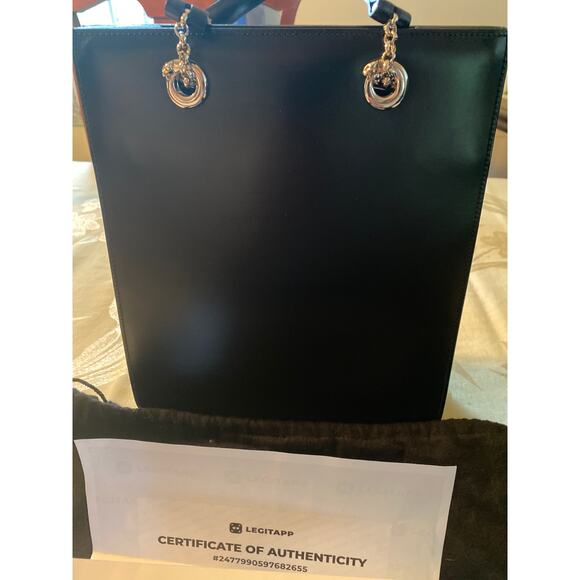 Cartier Handbags - Cartier Leather Shoulder Tote Bag Panthere Cartier Black Medium Women